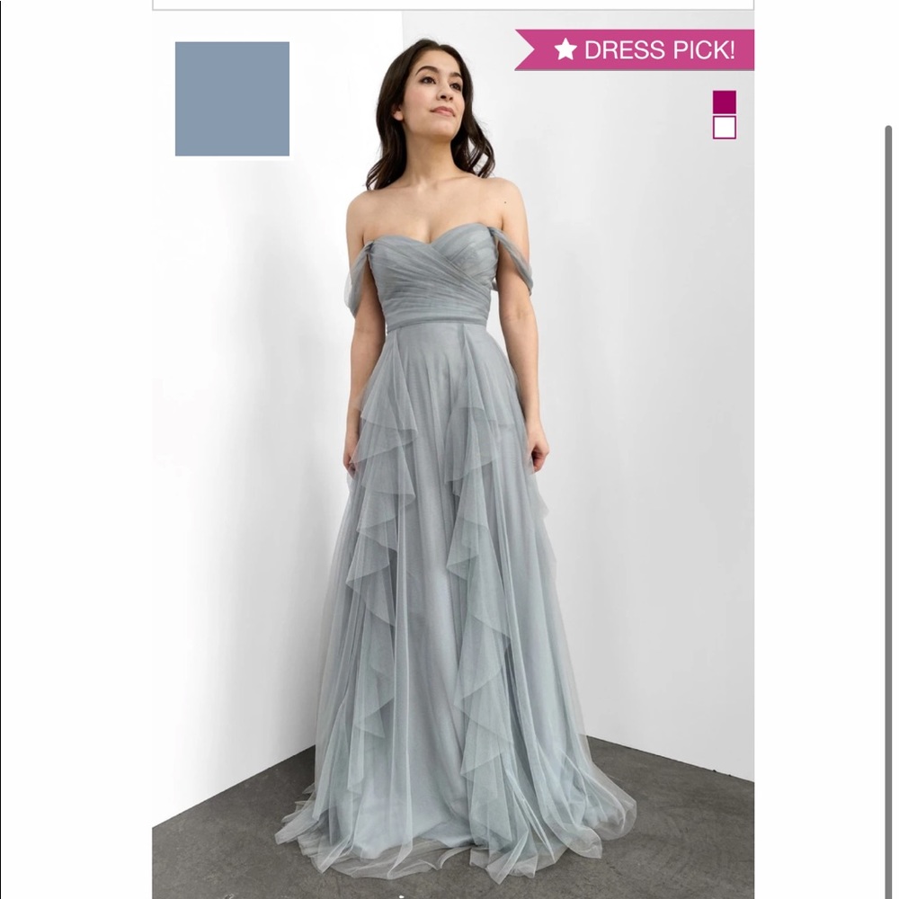 WToo Bridesmaid Dress: French Blue Size 8 (Medium)
